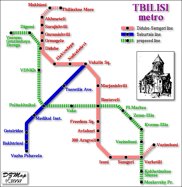 Подробная карта Тбилиси на русском языке. Карта Тбилиси с достопримечательностями — royaldschool8pk.ru